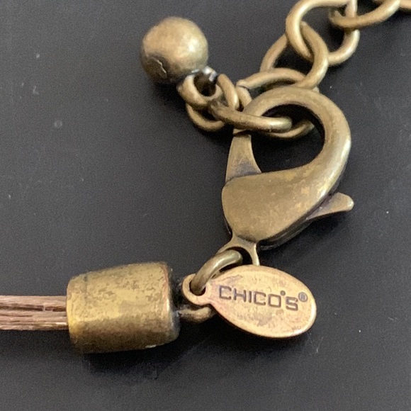 Chico’s Golden Copper Tone Metal Necklace Necklace - Picture 11 of 12